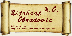 Mijobrat Obradović vizit kartica